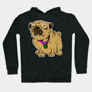 The Worried Pug Dog Hoodie